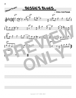 page one of Bessie's Blues (Real Book – Melody & Chords – C Instruments)