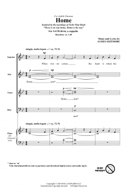 page one of Home (SATB Choir)