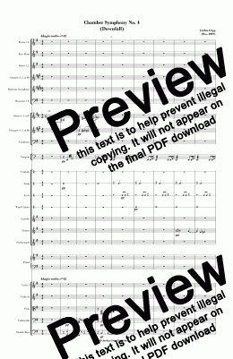 page one of Chamber Symphony No 4 (Downfall) - Score and parts