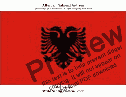 page one of Albanian National Anthem for String Orchestra & Percussion (World National Anthem Series)