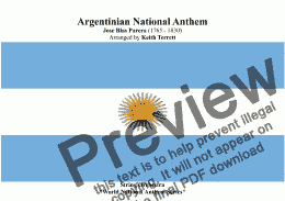 page one of Argentinian National Anthem ''Himno Nacional Argentino'' for String Orchestra (MFAO World National Anthem Series)