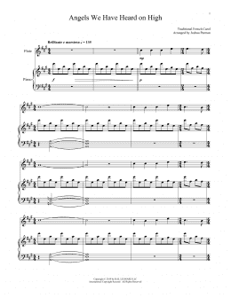 page one of Angels We Have Heard On High (Flute and Piano)