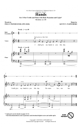 page one of Hands (SSA Choir)