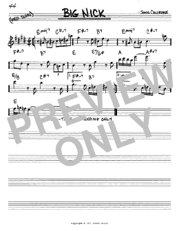 page one of Big Nick (Real Book – Melody & Chords – Eb Instruments)