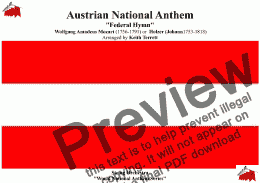 page one of Austrian National Anthem (Federal Hymn) for String Orchestra (World National Anthem Series)