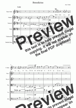 page one of Missa Solemnis - Benedictus