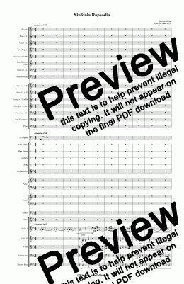 page one of Sinfonia Rapsodia - Score and parts