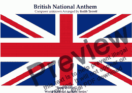 page one of British National Anthem for Brass Quintet (World National Anthem Series)