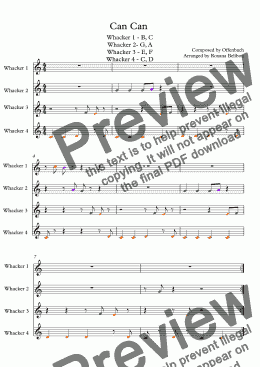 page one of Can Can for 8 Notes Diatonic Boomwhackers 