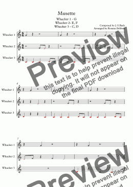 page one of Musette for 8 Notes Diatonic Boomwhackers 