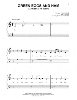 page one of Green Eggs And Ham (from Seussical The Musical) (Beginning Piano Solo)