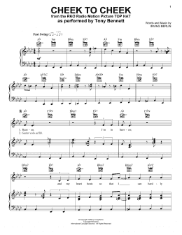 page one of Cheek To Cheek (Piano, Vocal & Guitar Chords (Right-Hand Melody))