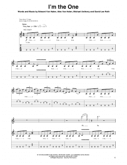 page one of I'm The One (Guitar Tab (Single Guitar))