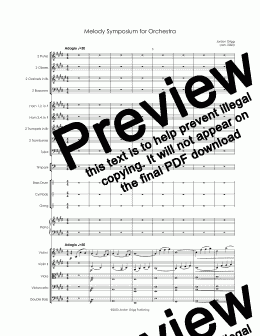 page one of Melody Symposium for Orchestra - Score and parts