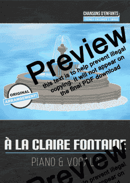 page one of À la claire fontaine