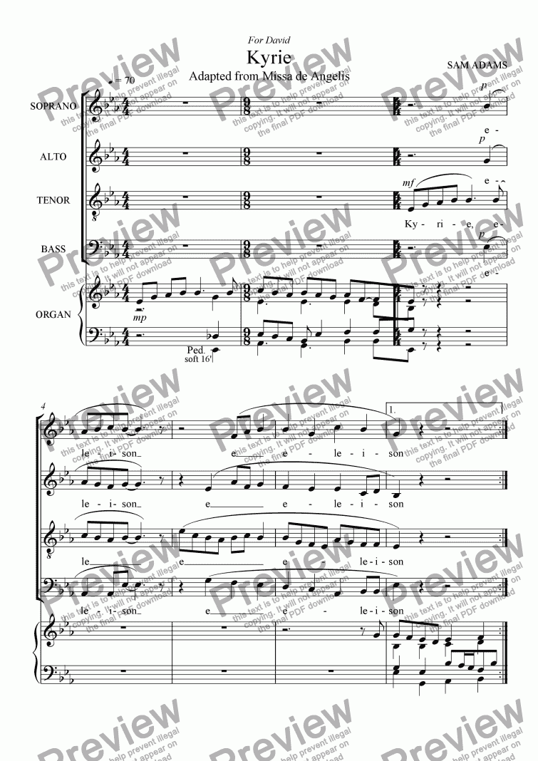 Kyrie Missa De Angelis Download Sheet Music Pdf File