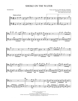 page one of Smoke On The Water (Trombone Duet)