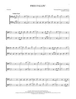 page one of Free Fallin' (Cello Duet)