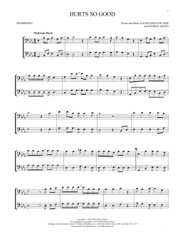 page one of Hurts So Good (Trombone Duet)