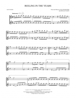page one of Reeling In The Years (Alto Sax Duet)