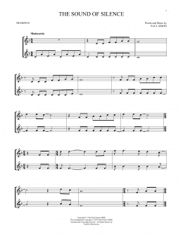 page one of The Sound Of Silence (Trumpet Duet)