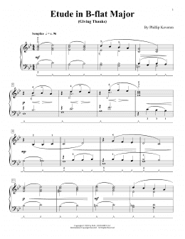 page one of Etude In B-Flat Major (Giving Thanks) (Piano Solo)