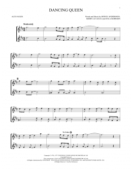 page one of Dancing Queen (Alto Sax Duet)