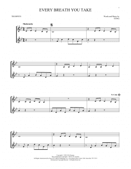 page one of Every Breath You Take (Trumpet Duet)