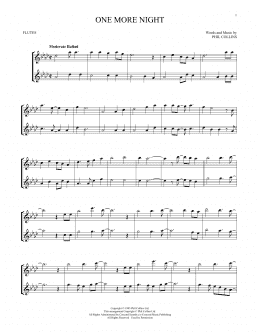 page one of One More Night (Flute Duet)