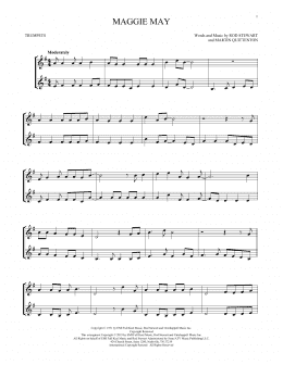 page one of Maggie May (Trumpet Duet)