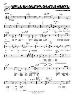 page one of While My Guitar Gently Weeps [Jazz version] (Real Book – Melody, Lyrics & Chords)