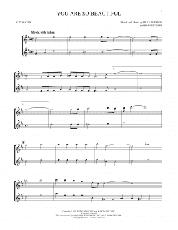 page one of You Are So Beautiful (Alto Sax Duet)