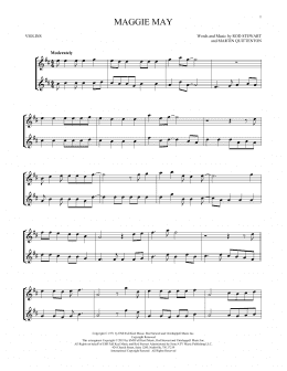 page one of Maggie May (Violin Duet)