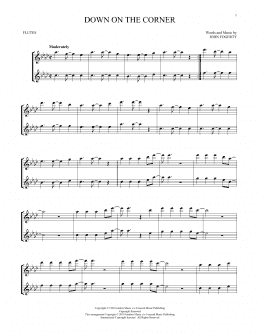 page one of Down On The Corner (Flute Duet)