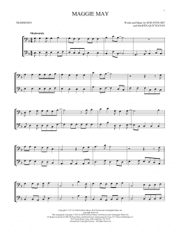 page one of Maggie May (Trombone Duet)