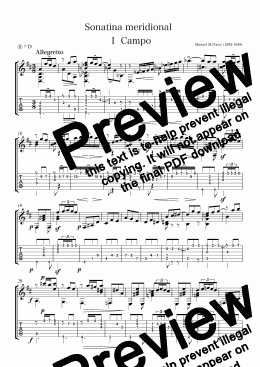 page one of Sonatina meridional  Ⅰ Campo