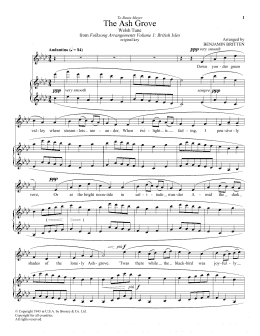 page one of The Ash Grove (Piano & Vocal)