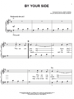 page one of By Your Side (Easy Piano)