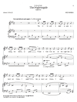 page one of The Nightingale (Piano & Vocal)