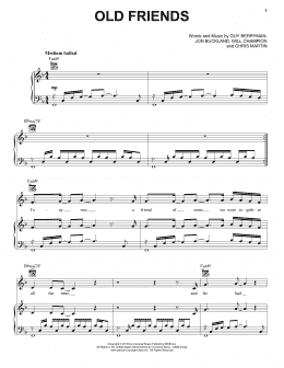 page one of Old Friends (Piano, Vocal & Guitar Chords (Right-Hand Melody))