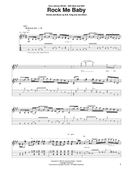 page one of Rock Me Baby (Guitar Tab)