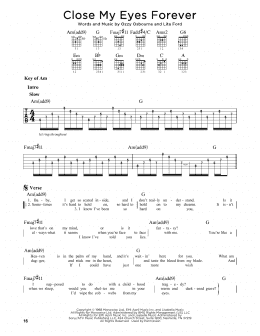 page one of Close My Eyes Forever (Guitar Cheat Sheet)