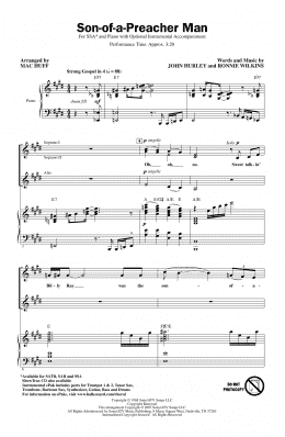 page one of Son-Of-A-Preacher Man (arr. Mac Huff) (SSA Choir)