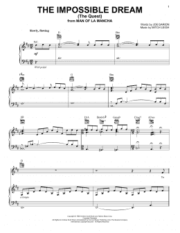 page one of The Impossible Dream (The Quest) (Piano, Vocal & Guitar Chords (Right-Hand Melody))