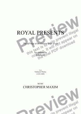 page one of Royal Presents (anthem for Epiphany)