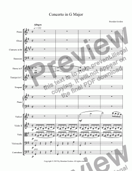 page one of Piano Concerto in G Major (1st mvt)