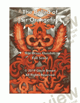 page one of The Ballad of Sir Orangefire for Brass Quintet