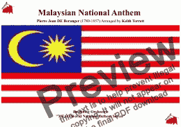 page one of Malaysian National Anthem for String Orchestra (MFAO World National Anthem Series)