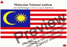 page one of Malaysian National Anthem for String Orchestra (World National Anthem Series)