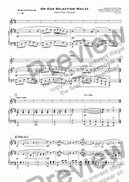 page one of On Our Selection Waltz (Solo Flute Version)